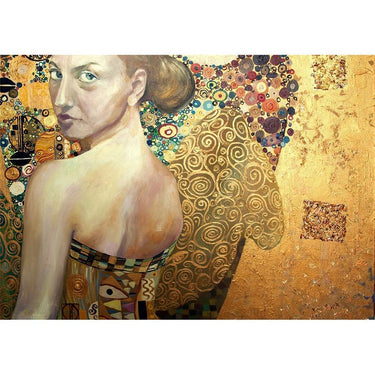 Beautiful Lady in Gold- Mint By Michelle Decoupage - Rubbish Restyled